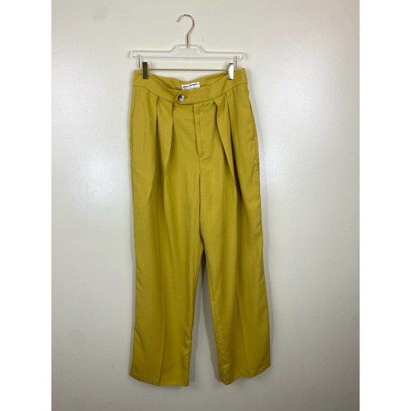 NWT FREE PEOPLE Sz 6 GABBIE VEST SUIT SET 4 PIECE VEST & TROUSER SET IN mustard - Picture 10 of 14